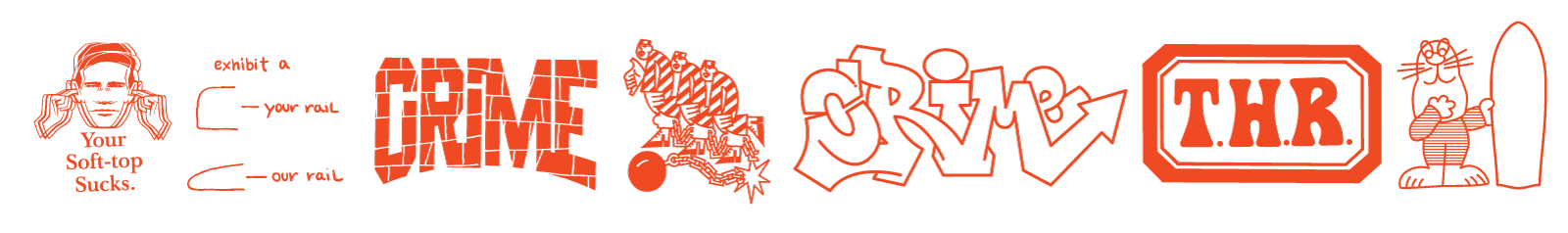 Surf Crime Logos