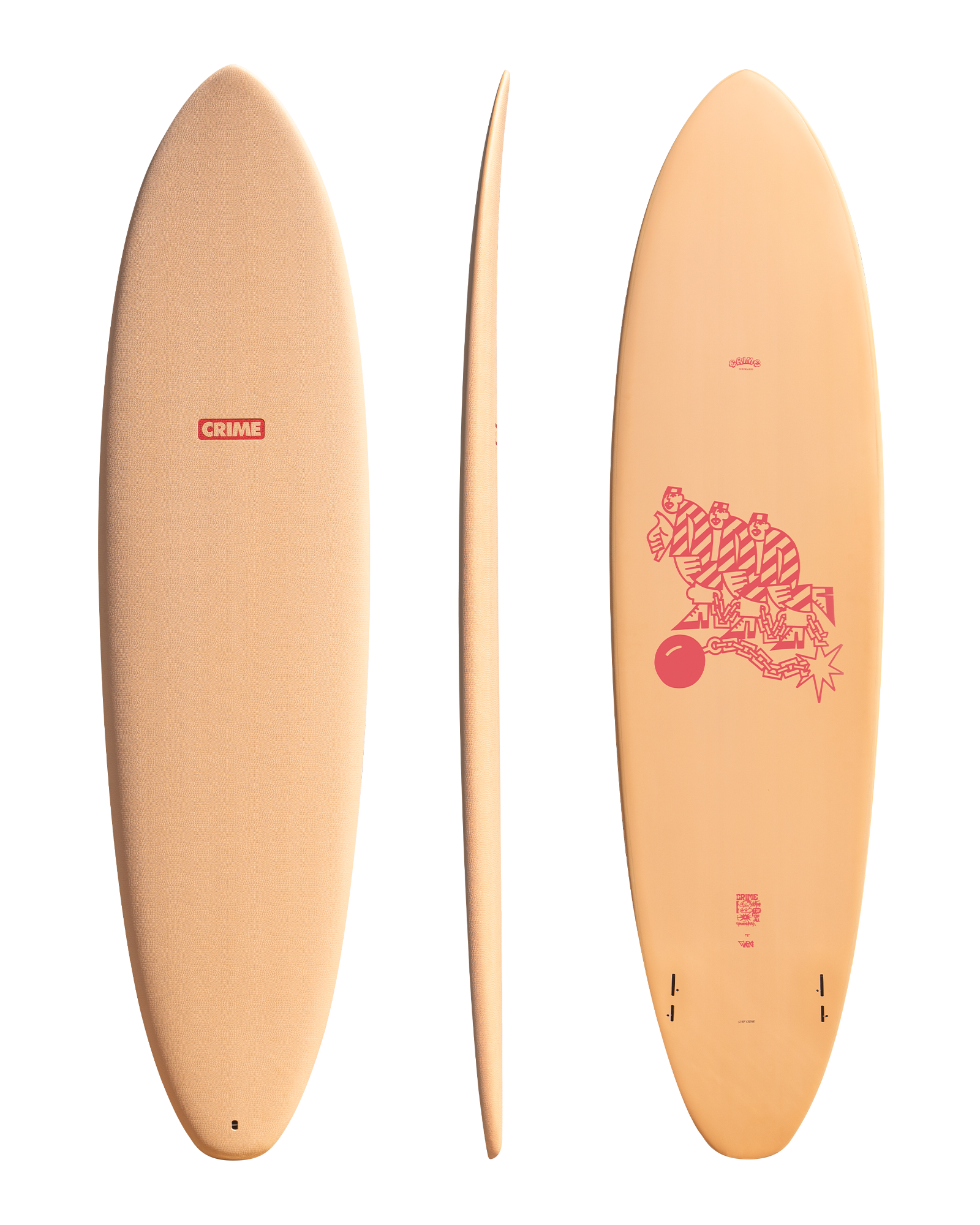 CA Twin Surf Crime Rebholz in Tangerine